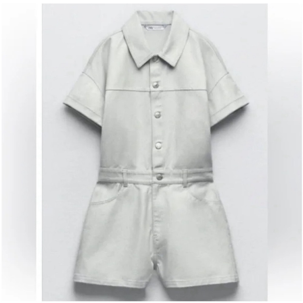NWT Zara Denim Short Jumpsuit